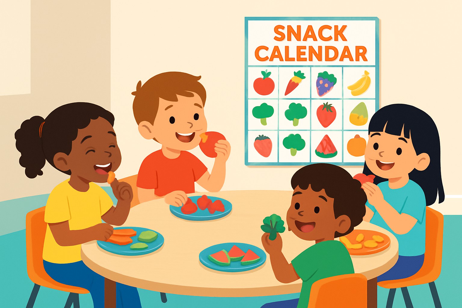 Monthly Snack Calendar Ideas for Classroom Routines