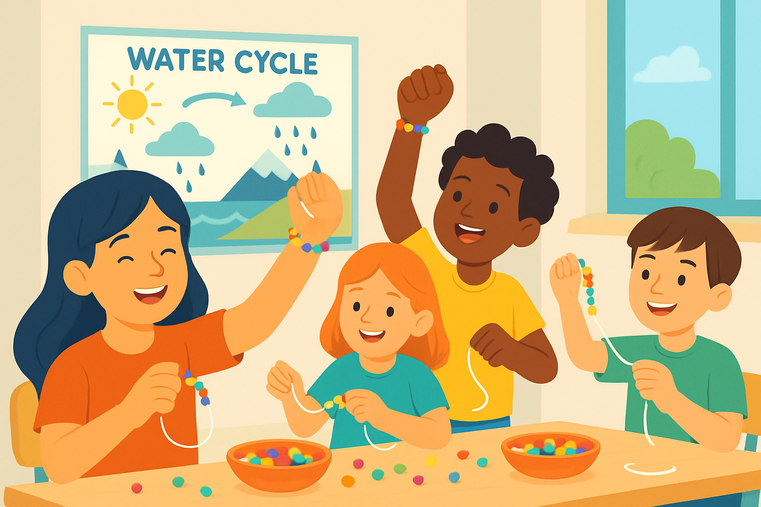Water Cycle Bracelet Activity for Elementary Students